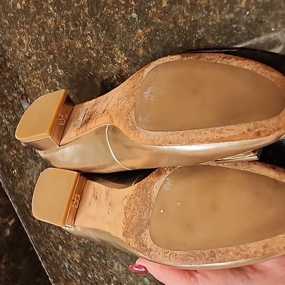 Tory Burch Gold Slip Ons - Picture 5 of 6